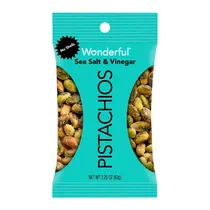 Pistache Wonderful Sem Casca com Sal Marinho e Vinagre Pacote 63G