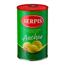 Azeitonas Serpis Benefit Recheados com Anchova Lata 300G 111317