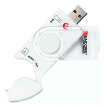 Leitor de Cartão de Memória Encore ENUCR-3 USB 2.0 40 Em 1 - Branco