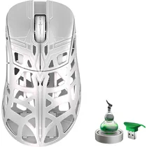 Mouse Gamer Wlmouse The Swords Magnesium Dongle 8K Omron Opticals Sem Fio - Branco