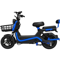 Moto Elétrica Audisat e-Moto U10 Flex 32 KM/H 150 KG - Preto/Azul (3 Meses de Garantia)