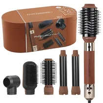 Kit Modelador de Cabelo Enzo Profissional Keratin EN-B1-2 6 Em 1 1500 W 220V - Marrom