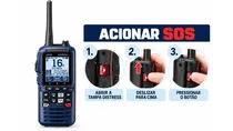 Rádio VHF Marítimo Portátil Standard Horizon HX891BT com GPS Integrado, DSC Classe H e Bluetooth