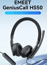 Auricular Emeet Geniuscall HS50 Headset NC Black E2008