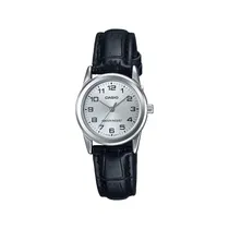 Relogio Casio LTP-V001L-7BDF Analógico - Silver/White/Black Leather
