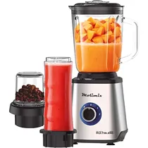Liquidificador Molimix Multiblend MLPB-600 3 Em 1 600 W 220V - Preto/Prata 1.5L