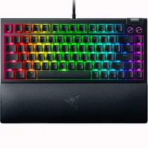 Teclado Gamer Blackwidow V4 75% Razer Orange Switch RGB USB US - Preto
