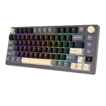 Teclado Royal Kludge M75 75% Mecânico Bege RGB Sem Fio - Phantom (Inglês)