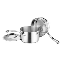 Cuisinart FCT1113-18 Juego de Ollas Classicas Francesas 3 Camadas Inox Induccion 3PZS
