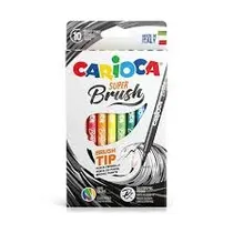 Carioca CA42937 Super Brush Marcadores Punta Fina 10 PCS