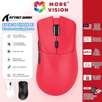 Mouse Wireless Attack Shark R1 1K 59G/ PAW3311/ Ergo/ 18000DPI/ Red