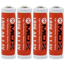 Pilhas Mox Alkaline LR06 1.5V / AA - Kit com 4