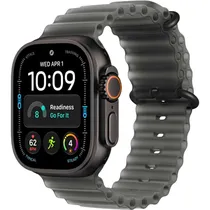 Apple Watch Ultra 4 49MM MJAY4CL/ A / Chip S11 / Pulseira Black Ocean Band / Titanium Case - Natural Titanium