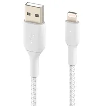 Cabo Belkin Boostcharge USB-A/Lightning 1M Trançado Branco - CAA002BT1MWH