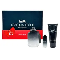 P.Coach New York M 3PC Set 100ML Edt + 100ML s/G + 15ML Edt Spray