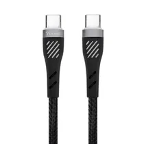 Cabo Yookie CB65 - 60W - USB-C/USB-C - 1 Metro - Preto
