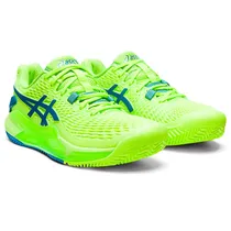 Tênis Asics Feminina 1042A224.300 34.5 Gel Resolution 9 Clay - Hazard Green/Reborn Blue