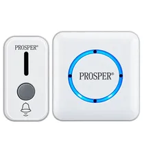 Campainha Sem Fio Prosper P-9883 com 36 Melodias Bivolt - Branco