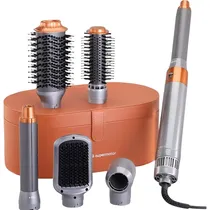 Kit Modelador de Cabelo Enzo Profissional EN-4133-7 6 Em 1 1500 W 220V - Marrom/Prata