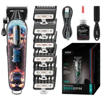 Cortador de Cabelo Voyager VGR V-279 / 9000RPM / com Acessórios / Recarregável - Red