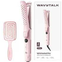 Chapinha / Prancha de Cabelo Wavytalk Whirlwind Pro A12 / 46W / 5 Temperaturas / Bivolt - Rosa