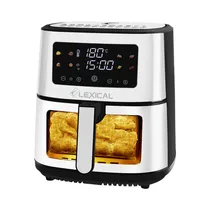Freidora Air Fryer Lexical LAF-3057 9L 1600W 220V Negro/Plata