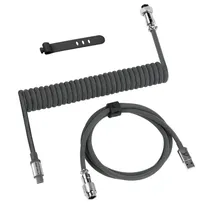 Cabo Espiral Attark Shark C01PRO USB-C / USB-A - Cinza
