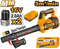 Soprador Portatil 16V - Ingco CABLI168082 (X2 Baterias)