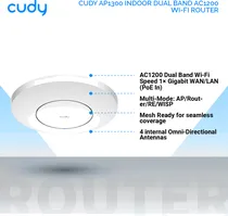 Access Point Cudy AP1300 AC1200 Wifi Gigabit Ceiling Dual Band Poe