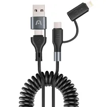 Cabo Argom ARG-CB-0071BK A00760 4 In 1 USB-A/Type-C To Type-C/Lightning