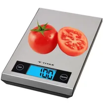 Mini Balança Digital Portatil Titan Kitchen B8035 de Cozinha / 5KG / 1G / A Pilha (Pilha Incluida) - Prata/ Preto