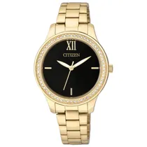 Relógio Feminino Analógico Citizen EL3088-59E - Aço Inoxidável, Dourado