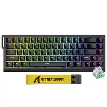 Teclado Game Magnetico com Fio 60% Attack Shark X68HE, com Fio, RGB, Inglês, Black