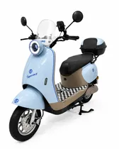Moto Elétrica Midi Pro MDP-Cappuccino IV (Vespa) | 1000W 60V/30AH – Azul (Acompanha Capacete)