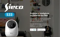 Camara IP Sieco Pan-Tilt S33 1080P/ Mic/ Micro SD/ Sensor de Mov/ Wifi/ White Int