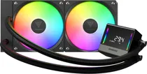 Cooler Liquid Gamdias Chione E4-240 V2 Argb 240MM PWM/Pantalla Digital/2FAN/Black 1GTA.BR