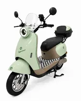 Moto Elétrica Midi Pro MDP-Cappuccino IV (Vespa) | 1000W 60V/30AH – Verde (Acompanha Capacete)