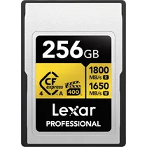 Memória Cfexpress Lexar Professional Gold Series Tipo A 1800-1650 MB/s 256 GB (LCAEXG4256G-Rneng)