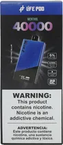 Vape Descartável Life Pod Electric Blue - Menthol - 40000 Puffs