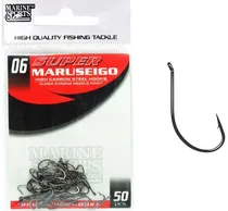 Anzol Marine Sports Super Maruseigo Black Nickel 06 com 50 Pçs
