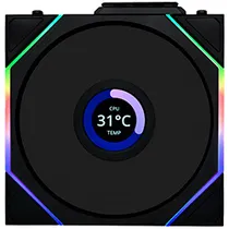 Cooler para Gabinete Lian Li Uni Fan TL Wireless LCD 120 Black 12X12 Argb - Preto (12TLLCD1W1B)