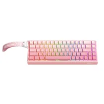 Teclado Gamer Onikuma G69 60% Mecânico Magnético (Hall Effect) RGB (Inglês) - Pink (Inglês)