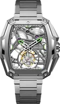 Relógio Masculino Ciga Design Z037-TT01-1T6B Skeleton Tourbillon Watch Edge-Hunter Silver