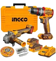 Kit Parafusadeira Impact Bateria Ingco CKLI20595 5PCS 2BAT 828683