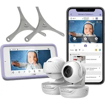 Baby Call Hubble Nursery PAL Deluxe Twin HCTNPDL2 5" FHD Wi-Fi - Branco