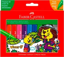 Marcadores de Cor Faber Castell Jumbo Winner 47 (12 Unidades) - 654713
