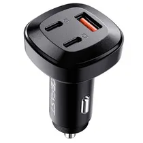 Carregador Acefast B3 p/ Carro USB-C + USB-A 66W Black