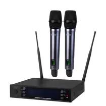BLG Microfono Inalambrico UF-777 2MIC/Uhf Gris