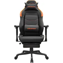 Cadeira de Escritório Gamer Cougar Explore Neo com Apoio para Pés - Preto/Laranja