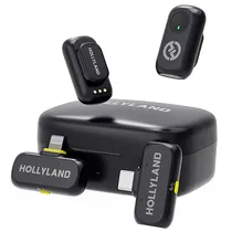 Microfone de Lapela Sem Fio Hollyland Lark A1 Combo com USB-C/Lightning - Space Gray